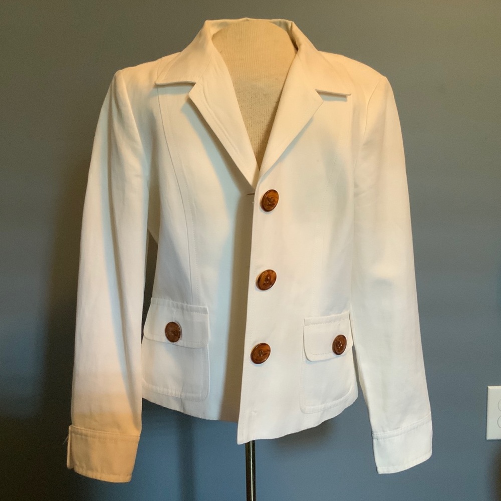 Talbots Petite White Jacket